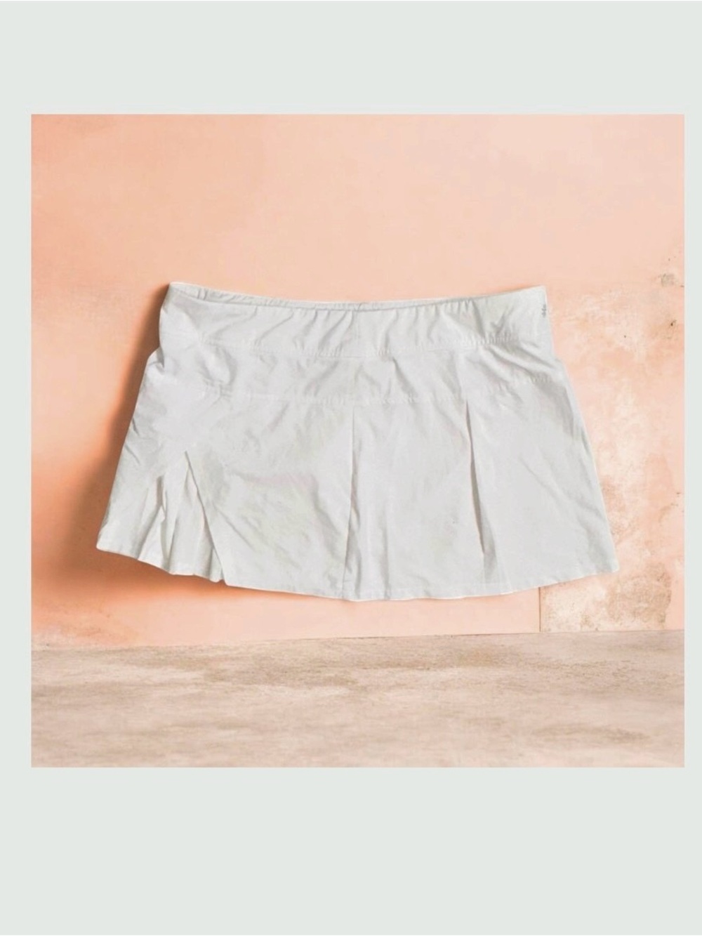 ATHLETA SIDE pleat WHITE tennis golf athletic skort skirt women’s size XL